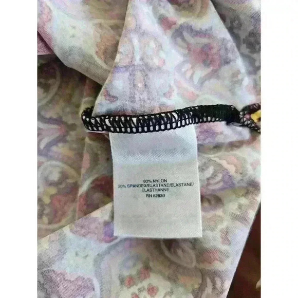 Lands End Dress Womens Small Pink Arabesque Split Neckline Comfortable EUC - Picture 8 of 9